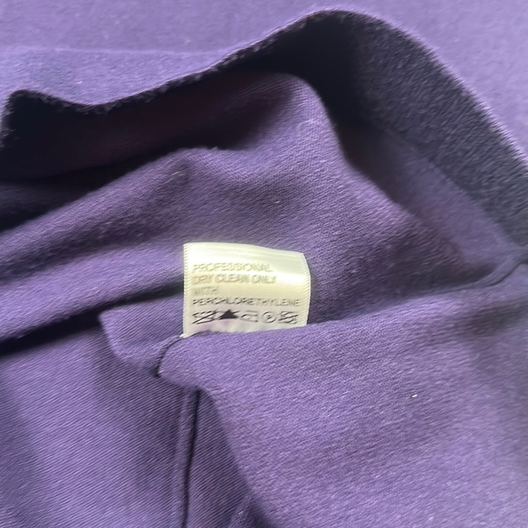 Etcetra purple sweater dress with long sleeve and ruffle detail. Size small - Picture 9 of 10